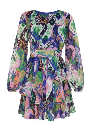 Izia Jurk Dames Blauw Veelkleurig