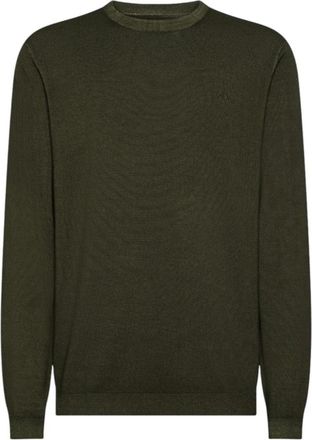 Sun 68 Sweater vintage l/s - Heren - Ronde hals truien - Groen - S - Wol - Truien & Vesten