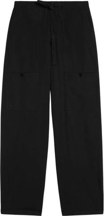 Jil Sander Cotton Poplin Cargo Broek - Heren - Wijde Broeken - Zwart - L - Katoen - Broeken