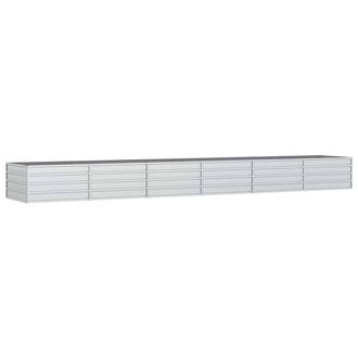 Berkfield Home Garden Raised Bed 480x80x45 cm Galvanized Steel Silver | Size: 480 x 80 x 45 cm