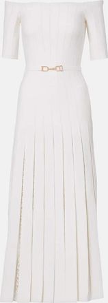 Gabriela Hearst Abito lungo in lana e seta a coste