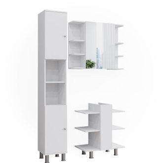 Vicco Conjunto de muebles de baño Fynn, Blanco, 3 partes