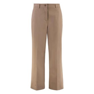 Max Mara Wide Trousers, female, Brown, XS, Urial Cropped Trousers