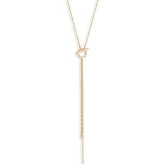 Nordstrom Rack Toggle Y-Drop Necklace in Gold at Nordstrom Rack