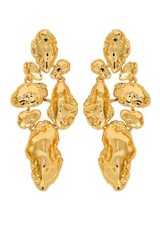 Alexis Bittar Alexis Bittar Brut 14kt Gold-plated Drop Earrings - One Size