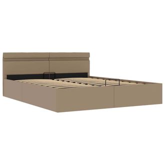vidaXL Vidaxl - Cama Canap&eacute; Hidr&aacute;ulica Led Cuero Sint&eacute;tico Capuchino 180x200 Cm