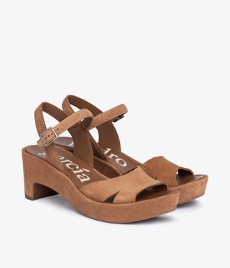 Pedro Garcia Back-Strap sandal in brown suede | dido | Fall-winter 26 |