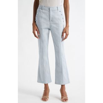 Cinq &agrave; Sept Linda M&eacute;lange Kick Flare Pants in Kettle Pond/White at Nordstrom Rack, Size 4