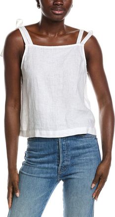 DKNY Dkny Linen Tie Strap Top