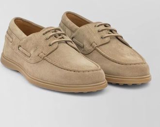 Tod's leather boat shoes