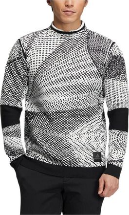 adidas Mens adidas Pk Gradation Po Slim Fit Half Turtleneck Back Stripe Pullover Long Sleeves Knitwear Gray HM7625