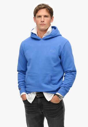 Superdry Kapuzensweatshirt SUPERDRY ESSENTIAL LOGO HOODIE HB, Herren, Gr. S, blau (chambray blau), angeraute Sweatware, Obermaterial: 72% Baumwolle, 28% Polyes