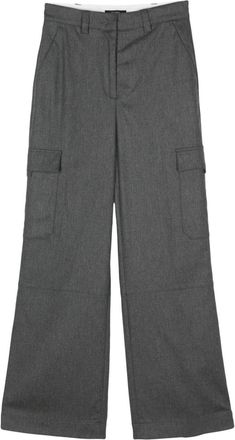 Seventy straight trousers - women - Polyester/Viscose/Elastane/Virgin Wool - 46 - Grey