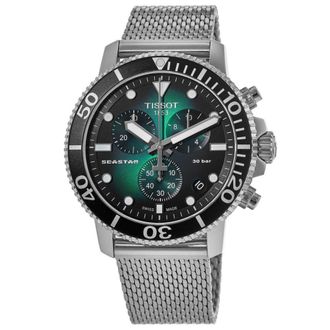 Tissot Seastar 1000 Chronograph Green Dial Steel Mens Watch T120.417.11.091.00