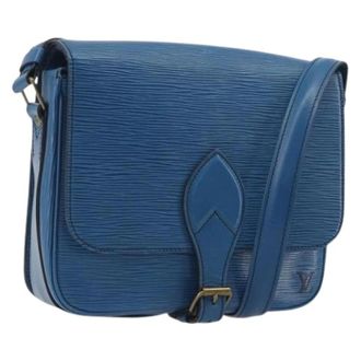 Louis Vuitton Pre-owned Cartouchiere Shoulder Bag - Dames - Pre-owned - Blauw - Maat: ONE Size Leer