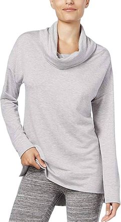 Alfani Womens Cowl Neck Sleep Tunic Top In Gray Heather