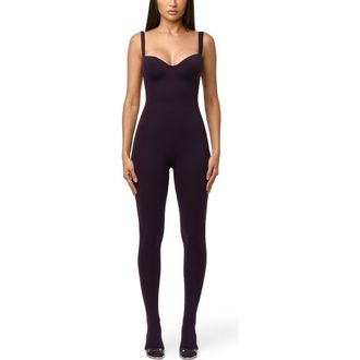 Naked Wardrobe Naked Tank Jumpsuit in Blackberry at Nordstrom, Size X-Large