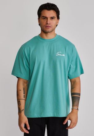 Siksilk Mens Blue Script T-Shirt XXL