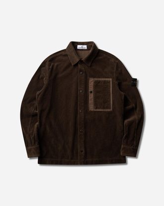 Stone Island Men s Organic Cotton Corduroy 800 Overshirt Coal Grey