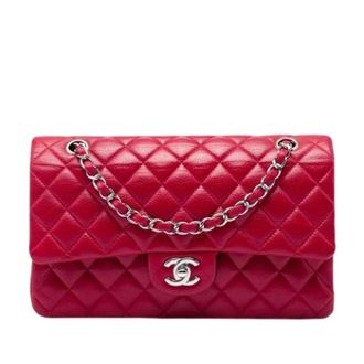 Chanel Pre-owned Vintage Double Flap Shoulder Bag - Dames - Pre-owned - Rood - Maat: ONE Size Leer