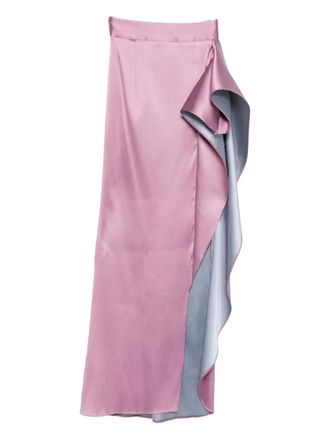 Gemy Maalouf Gonna con ruches - Rosa