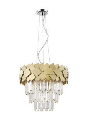 Netlighting Celine Crystal Laser Cut 6 Light Ceiling Gold