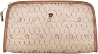 Dior Pre-owned Clutches, female, Beige, Size: ONE SIZE Pre-owned Canvas Clutch