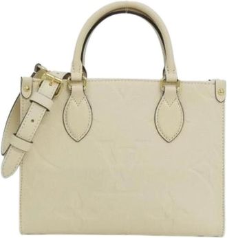 Louis Vuitton Pre-owned Vintage Handtas - Dames - Vintage Handtas - Beige - ONE Size - Leer - Vintage