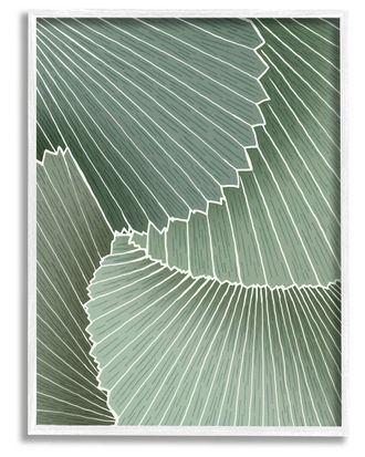 Stupell Industries Modern Abstract Patterned Leaves Framed Giclee Wall Art By Ziwei Li