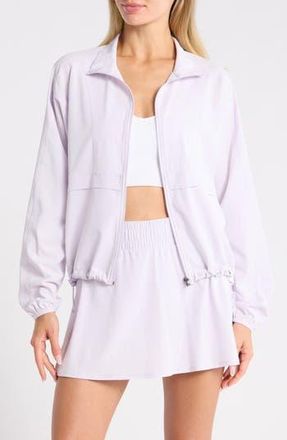 Zella Interval Zip Up Jacket in Purple Hush at Nordstrom Rack, Size X-Small