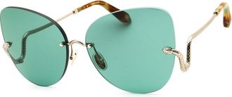 Roberto Cavalli SRC062 594Y Womens Sunglasses Gold Size 64