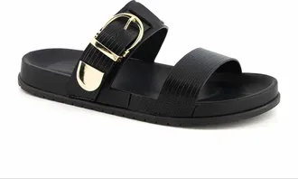 Andrea Womens Double Strap Footbed Sandals