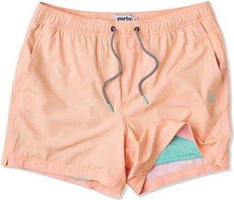 Party Pants Solid Happy Hour 5-Inch Swim Trunks in Coral at Nordstrom, Size Xx-Large