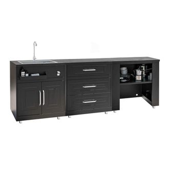 Oviala Cocina exterior de 3 elementos con fregadero