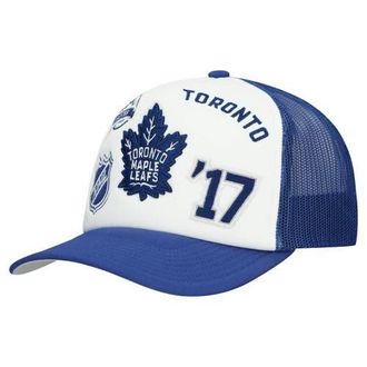 Mitchell & Ness Mens Mitchell & Ness White/Blue Toronto Maple Leafs Gridlock Trucker Adjustable Hat at Nordstrom
