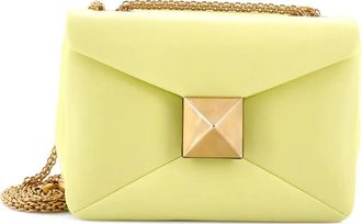 Valentino Garavani One Stud Chain Flap leren kleine schoudertas - Geel