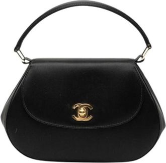 Chanel Pre-owned Satin Handbag - Dames - Vintage Handtas - Zwart - ONE Size - Satijn - Vintage