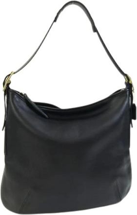 Coach Pre-owned Shoulder Bags, female, Black, Size: ONE SIZE Pre-owned Leather Shoulder Bag