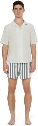 Onia Silk Vacation Short Sleeve Shirt in Stone at Nordstrom, Size Xx-Large