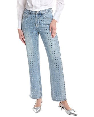 House Of Harlow Avi Embellished Wide Leg Jean