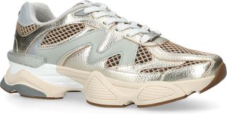 Steve Madden Womens Speeder Gold Sneakers Fabric - Size UK 3