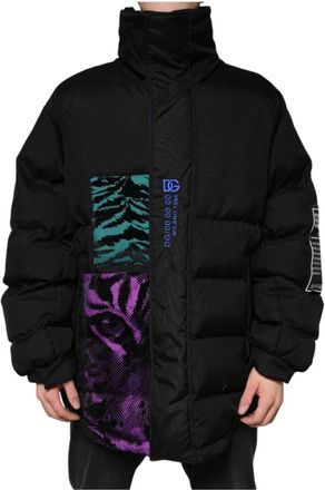 Dolce & Gabbana Zwarte Pufferjas met Logodetails - Heren - Winterjassen - Zwart - XL - Katoen - Jassen