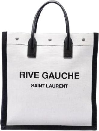 Saint Laurent Pre-owned Tote Bag - Dames - Vintage Shopper - Wit - ONE Size - Leer - Vintage