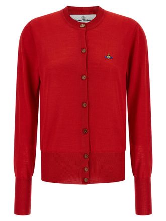 Vivienne Westwood Red Wool Womens Cardigan