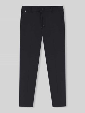 HUGO BOSS Modern Fit Straight Leg Hose aus Leinen-Mix Modell KANE1 in Dunkelblau, Gr&ouml;&szlig;e 31/32