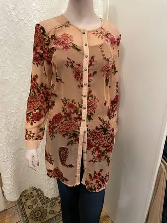 Aratta Isla Tunic In Peach, Merlot