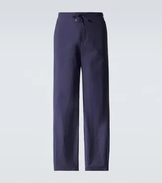 Loewe Paulas Ibiza cotton-blend wide-leg pants