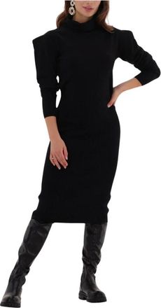 Silvian Heach Heppok Zwarte Maxi Jurk - Dames - Casual kleedjes - Zwart - XS - Polyester - Kleedjes