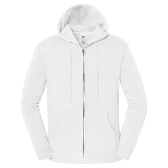 Fruit Of The Loom Fruit of the Loom Unisex Volwassen Iconische Premium Volledige Rits Hoodie (Wit)