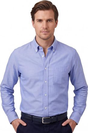 Led&ucirc;b Overhemd lichtblauw Ledub Modern fit katoen button down